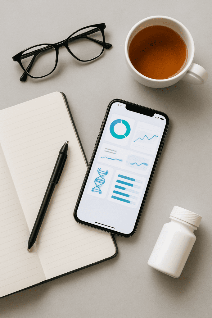 epigenetic age test dashboard coaching app