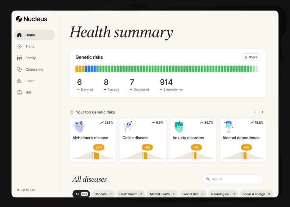 nucleus genomics age test health summary